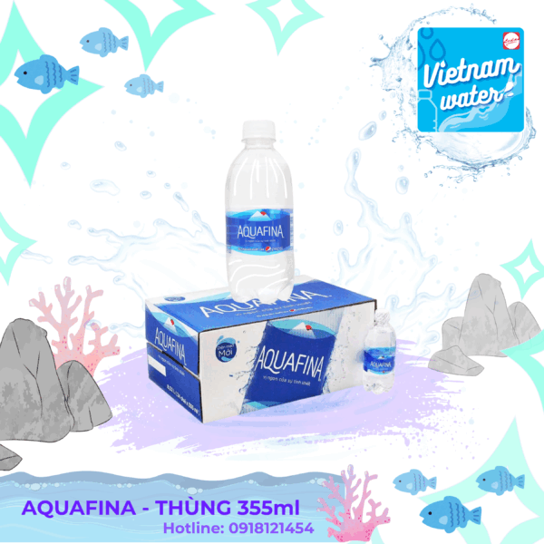 THÙNG NƯỚC TINH KHIẾT AQUAFINA - CHAI 355ML